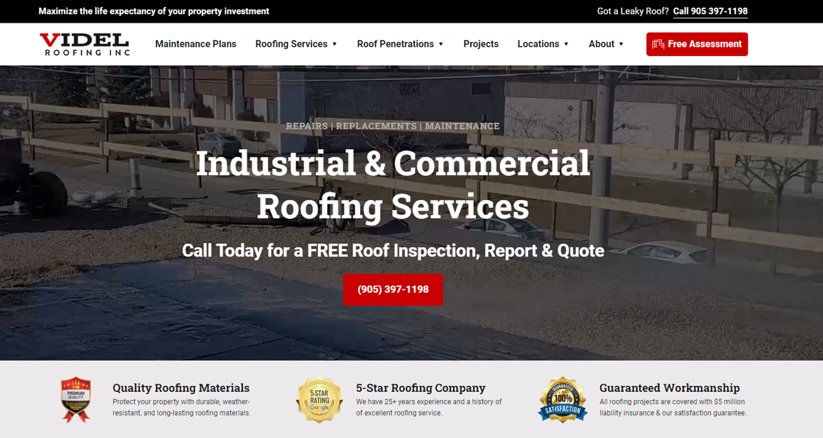 Homepage Copywriting for Roofing Company