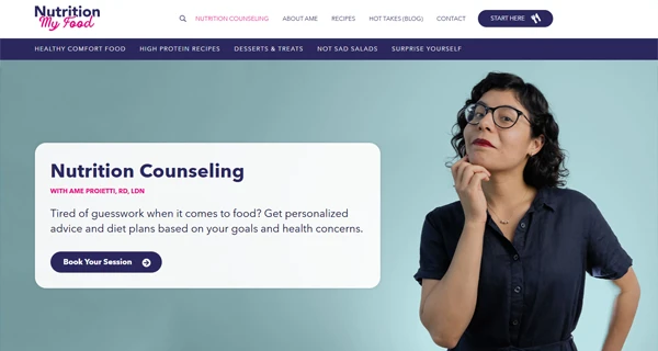 Landing Page Copywriting for US-Based Dietician