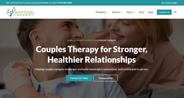Landing Page Copywriting and Template for Local Canadian Therapist