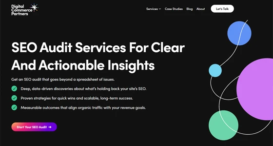 Landing Page Copywriting for SEO Audit Services Agency in Toronto