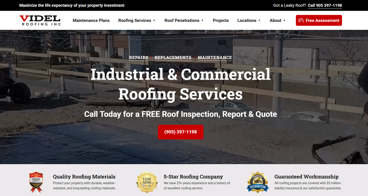 Website Copy for Local Roofing Company in Canada